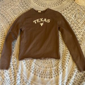 Long sleeve cropped top, tight fit